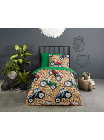 Good Morning Komplet pościeli "Cas" w kolorze jasnobrązowo-zielonym