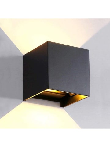 Inoleds LED-Wandleuchte "Cube" in Schwarz - (B)10 x (H)10 cm