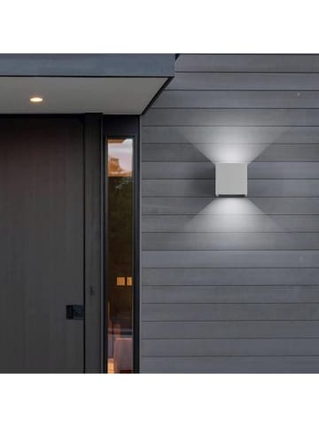 Inoleds LED-Wandleuchte "Cube" in Weiß - (B)10 x (H)10 cm