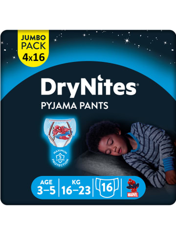 HUGGIES-DryNites 4-delige set: pyjamabroeken "DryNites", 3-5 jaar, 16-23 kg (64 stuks)