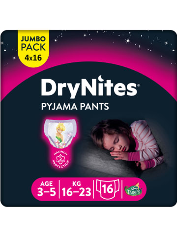 HUGGIES-DryNites 4-delige set: pyjamabroeken "DryNites", 3-5 jaar, 16-57 kg (64 stuks)