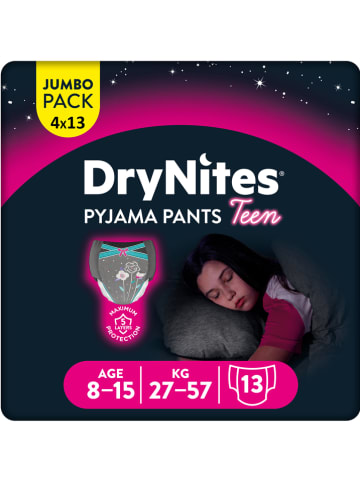 HUGGIES-DryNites 4-delige set: pyjamabroeken "DryNites", 8-15 jaar, 27-57 kg (52 stuks)
