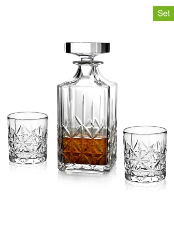 Salt and Pepper 3-delige whiskyset "Pampa" transparant
