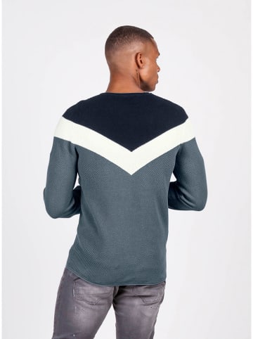KEY LARGO Trui "Rüdiger" blauw/donkerblauw/wit