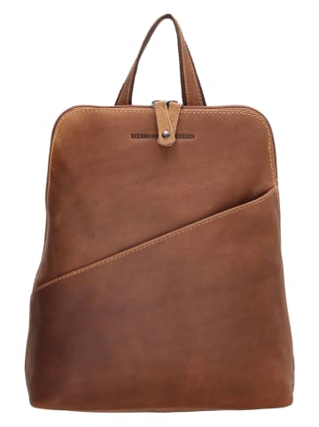 HIDE & STITCHES Skórzany plecak w kolorze jasnobrązowym - 24 x 29 x 10 cm