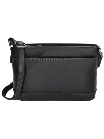 HIDE & STITCHES Leder-Umhängetasche in Schwarz - (B)21,5 x (H)14 x (T)6,5 cm
