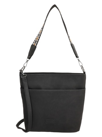 Beagles Shopper "Malaga" zwart - (B)32 x (H)26 x (D)12 cm