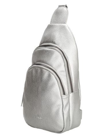 Charm Brustbeutel "New York" in Silber - (B)16 x (H)29 x (T)7 cm