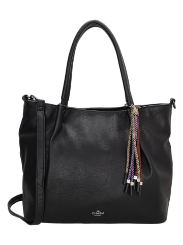 Charm Shopper bag "Tottenham" w kolorze czarnym - 36 x 26 x 12 cm