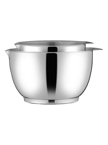 Rosti 2er-Set: Rührschüsseln "Margrethe" in Silber