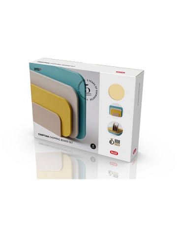 Rosti 4tlg. Schneidebrett-Set "Choptima" in Mint/ Beige/ Ocker