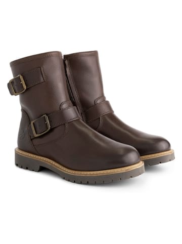 Travelin` Leder-Boots "Skellerup" in Braun