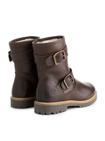 Travelin` Leder-Boots "Skellerup" in Braun