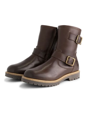 TRAVELIN' Leren boots "Skellerup" bruin