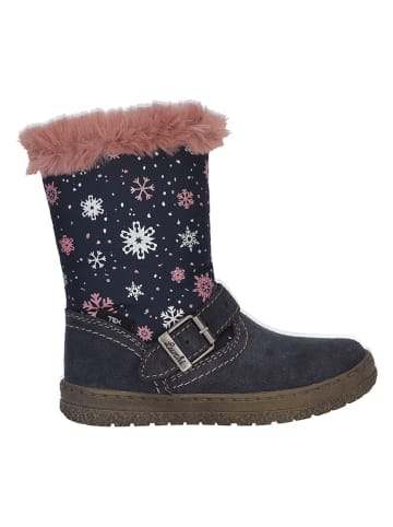 Lurchi Leren winterboots donkerblauw