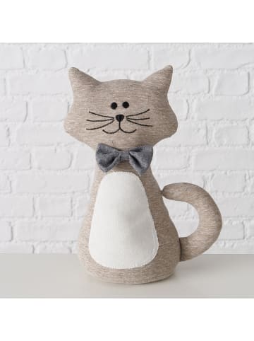 Boltze 2-delige set: deurstoppers "Kitty" lichtbruin - (H)31 cm