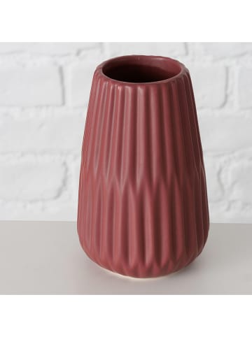 Boltze 2er-Set: Vasen "Esko" in Bordeaux - (H)18 cm