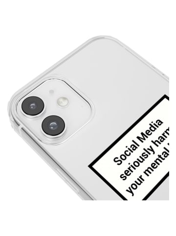BERRIEPIE Case für iPhone 12 Mini in Transparent/ Schwarz/ Weiß