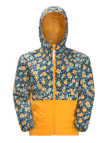Jack Wolfskin Kurtka przeciwdeszczowa "Villi" w kolorze pomarańczowo-niebieskim