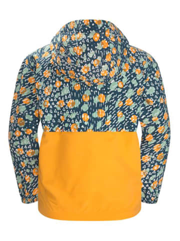 Jack Wolfskin Kurtka przeciwdeszczowa "Villi" w kolorze pomarańczowo-niebieskim