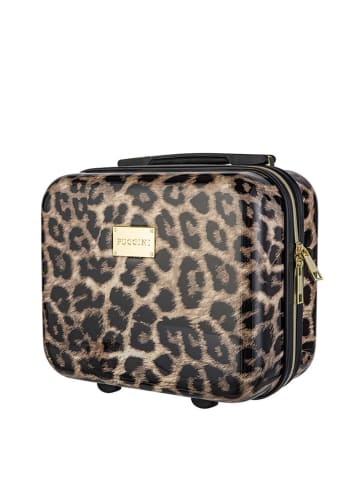 Puccini Beautycase "Beverly Hills" in Braun/ Schwarz - (B)32 x (H)30 x (T)18 cm