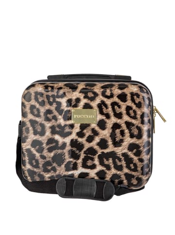 Puccini Beautycase "Beverly Hills" in Braun/ Schwarz - (B)32 x (H)30 x (T)18 cm