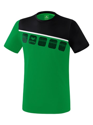 erima Koszulka sportowa "5-C" w kolorze zielono-czarnym