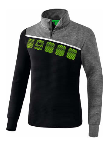 erima Trainingsshirt "5-C" in Schwarz/ Grau