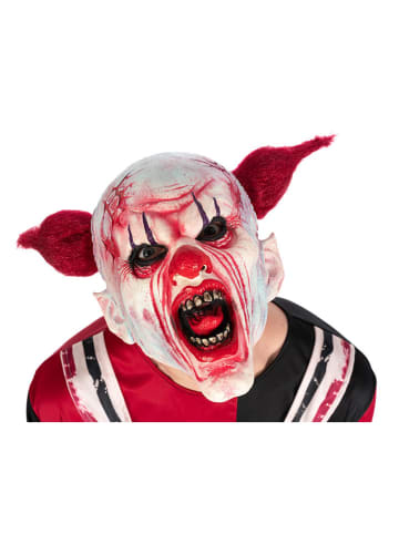 CHAKS Maske "Horror Clown" in Grau/ Rot