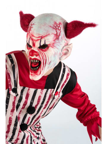 CHAKS Maska "Horror Clown" w kolorze szaro-białym