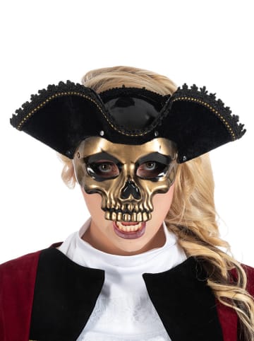 CHAKS Maske "Pirat Skull" in Gold/ Schwarz