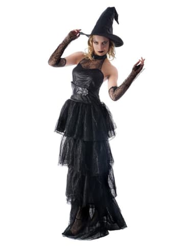 CHAKS 3-częściowy kostium "Deluxe Cornelia Witch" w kolorze czarnym