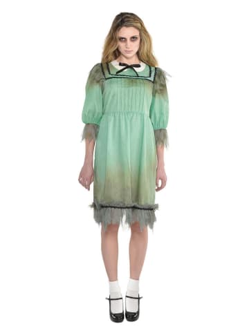 amscan Sukienka kostiumowa "Dreadful Darling" w kolorze beżowo-zielonym