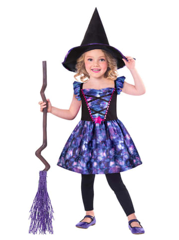 amscan 2-delig kostuum "Mystical Witch" blauw/zwart/paars
