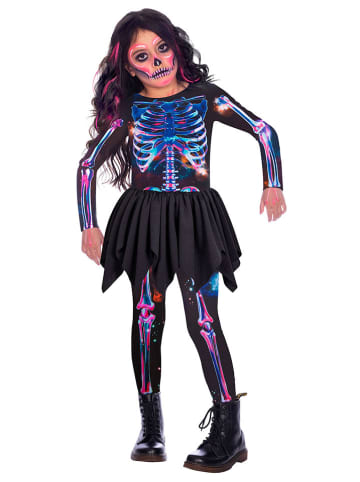 Carnival Party 2tlg. Kostüm "Sustainable Skeleton" in Schwarz/ Blau