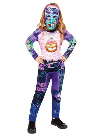 amscan 2-delig kostuum "Gamer Girl" paars/lichtroze/blauw