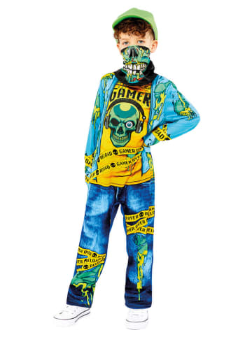 amscan 3tlg. Kostüm "Gaming Zombie" in Blau/ Gelb/ Grün