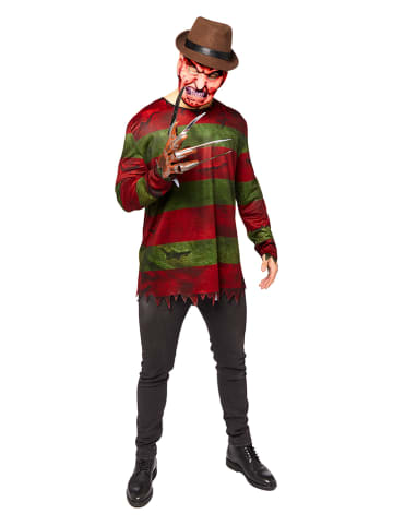 amscan 3-delig kostuum "Freddy Kruger" rood/groen