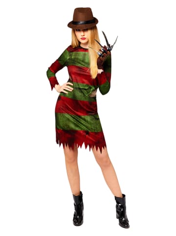 Carnival Party 3-delig kostuum "Freddy Kruger" groen/rood