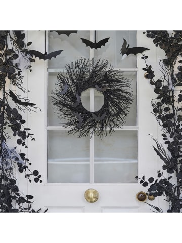 amscan Decoratieve krans "Black Twigs with Bats" zwart