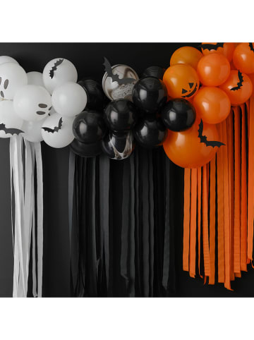 amscan Ballon-Girlande "Novelty" in Schwarz/ Orange/ Weiß - (L) 500 cm