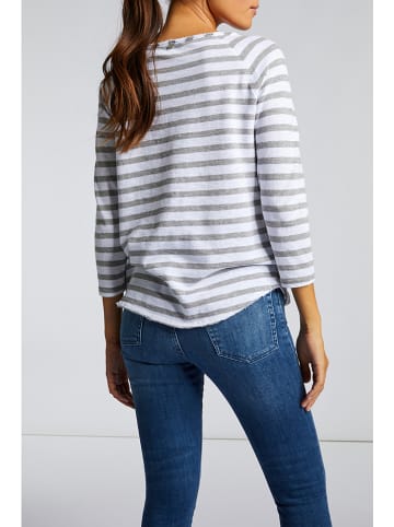 Rich & Royal Longsleeve in Weiß/ Grau