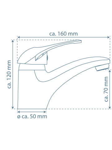 Schütte Wastafelkraan "Calvino" chroomkleurig