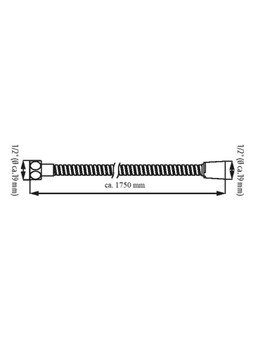 Schütte Wąż prysznicowy w kolorze srebrnym - dł. 175 cm