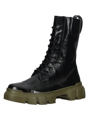 Högl Leren boots zwart/kaki