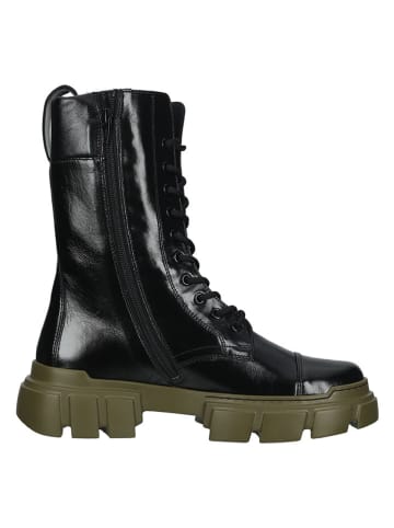 Högl Leren boots zwart/kaki