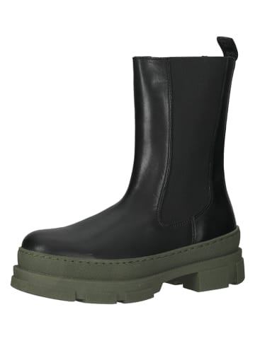 Steve Madden Leder-Stiefel in Schwarz/ Khaki