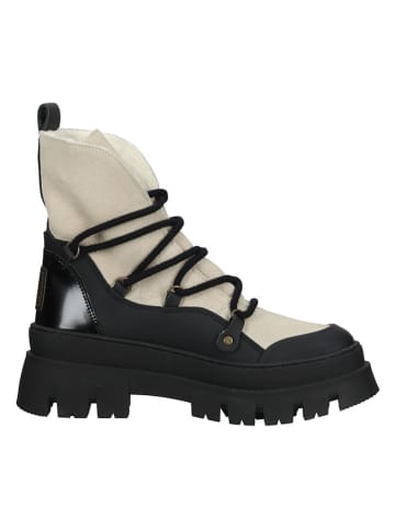 Steve Madden Leren boots crème/zwart