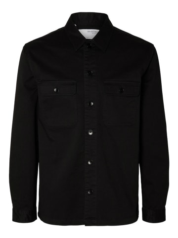 SELECTED HOMME Koszula sztruksowa "Dan" - Loose fit - w kolorze czarnym