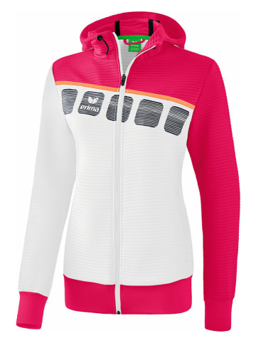 erima Trainingsjacke "5-C" in WeiÃŸ/ Pink